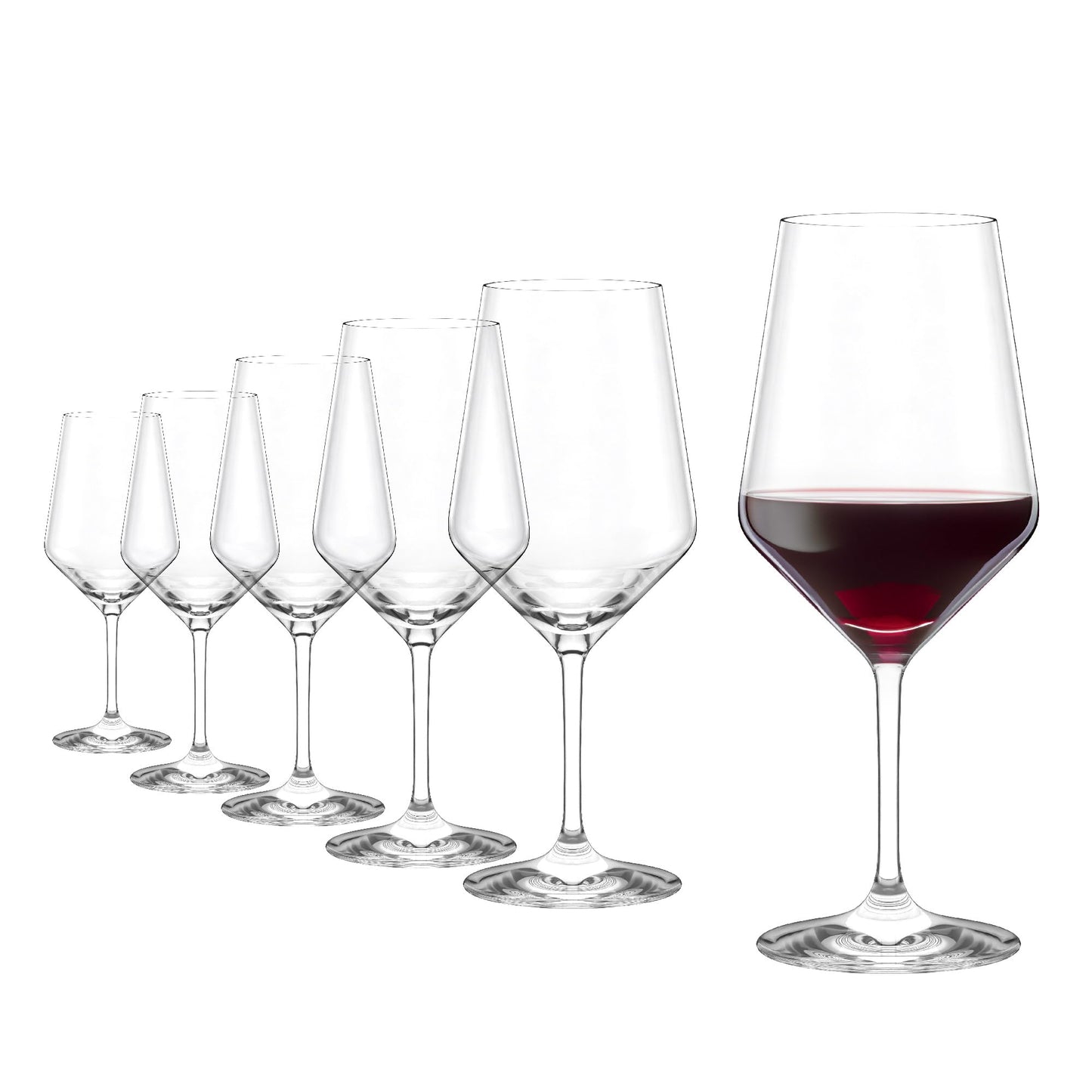 Stölzle Lausitz Bordeaux Glasses Revolution Set of 6, 22 oz â Wine Glasses for Bordeaux, Amarone & Syrah â Elegant Crystal Glass Red Wine Glasses â Dishwasher- and Shock-Resistant