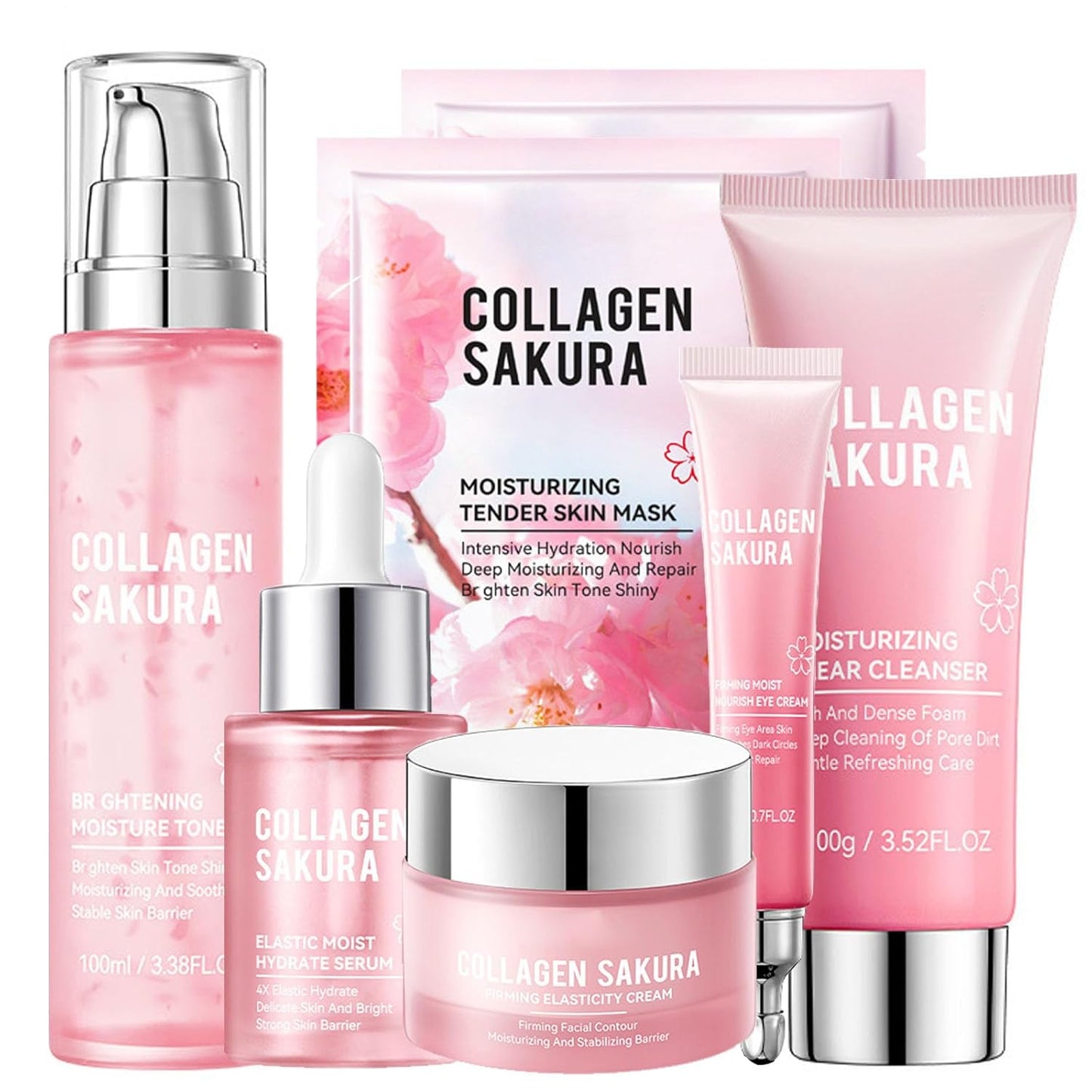 sakura skin routine kit for women - facial skin care sets & kits - skin care bundle - Moisturizing, â firming skin, â deep cleaning