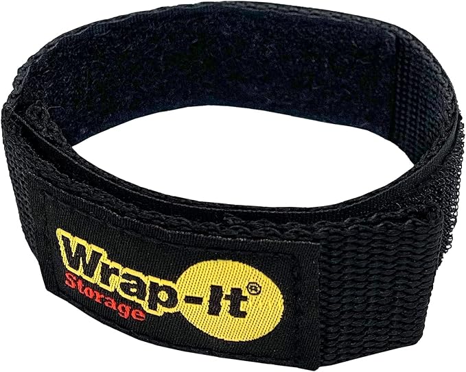 Quick-Straps by Wrap-It Storage â 12â (12-Pack) Black - Hook and Loop Cord Wraps for Cable Storage and Organization