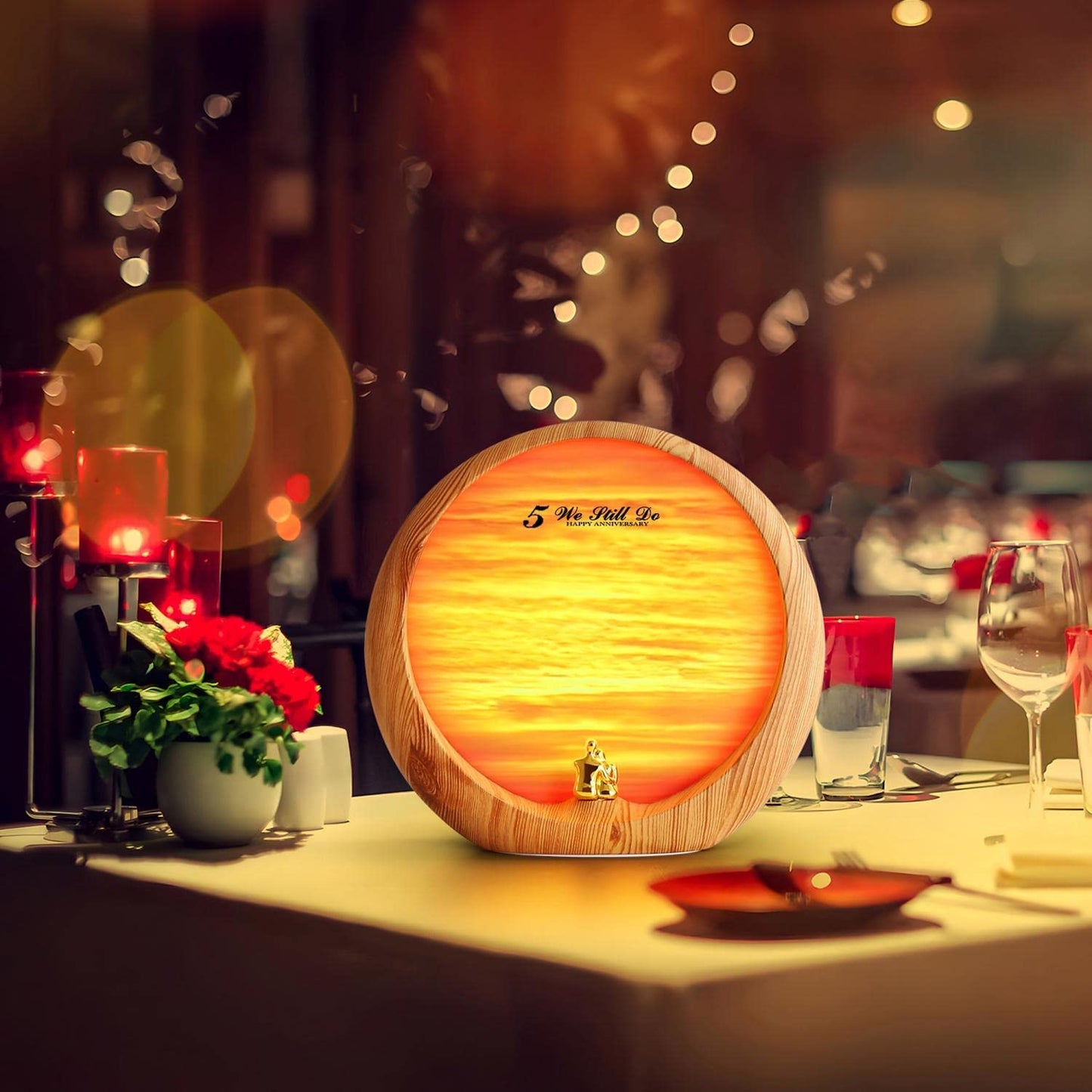 mamre Golden Sunset Lamp Gifts Idea Anniversary Valentine’s Birthday Mother's Day Gifts Home Decoration Unique Table Lamp Gift