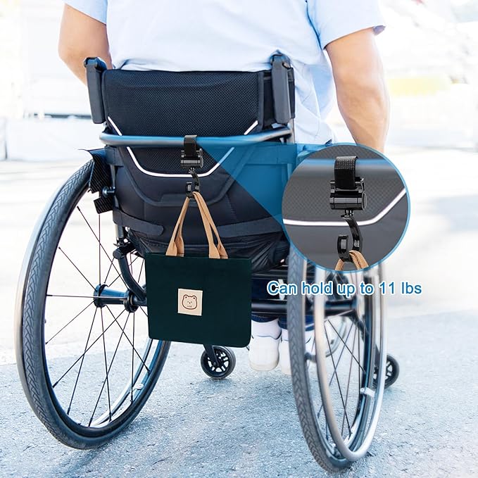 Accmor 2-in-1 Walker Cup Phone Holder with Hook Set, Wheelchair Cup Holder, Rollator Cup Holder, Cup Phone Holder for Walker, Wheelchair, Rollator, Mobility Scooter