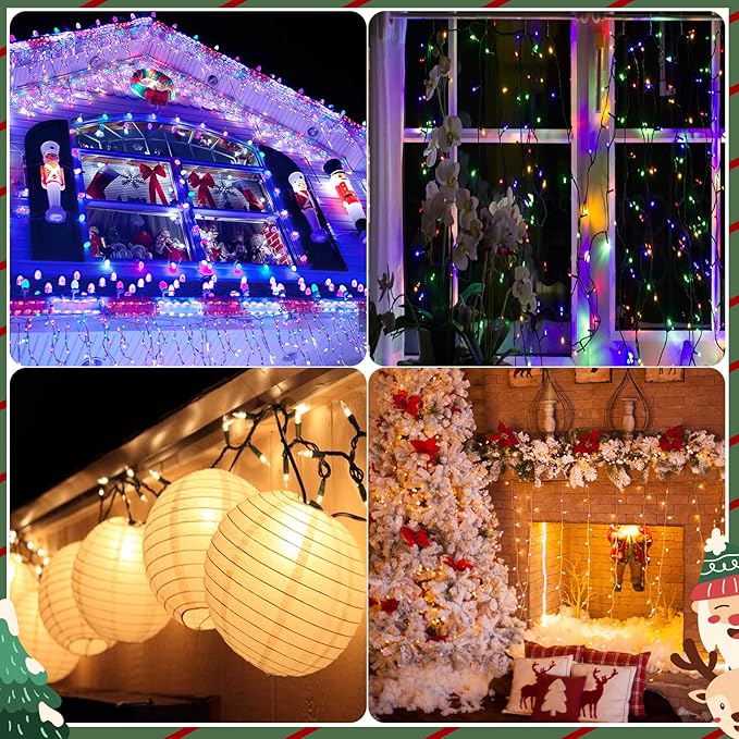MEILIDY Christmas Light Clips, Weatherproof Plastic Gutter Clips for Hanging Outdoor Holiday Seasonal String Lights, Black, 100 Pcs
