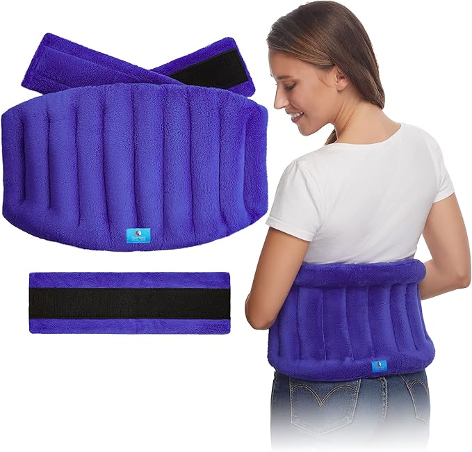 Microwavable Extra Large Heating Wrap for Lower Back, Waist, Stomach, and Shoulder â Moist Heat Therapy Pad for Instant Pain Relief in Case of Aches, Muscle Spasms, Slipped Discs, and Surgery Recovery