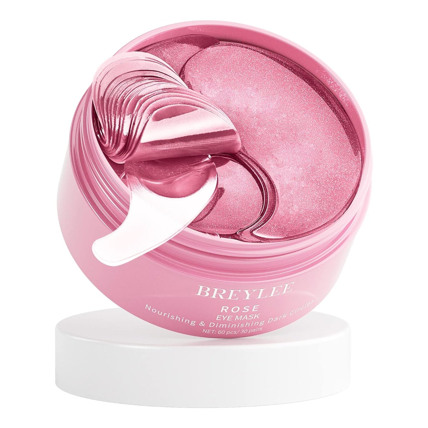 BREYLEE Rose Eye Maskâ 60 Pcs - Eye Treatment Mask, Under Eye Bags Treatment, Under Eye Masks for Puffy Eyes, Anti-Aging,Anti-Wrinkle and Fine Lines, Under eye Dark Circles