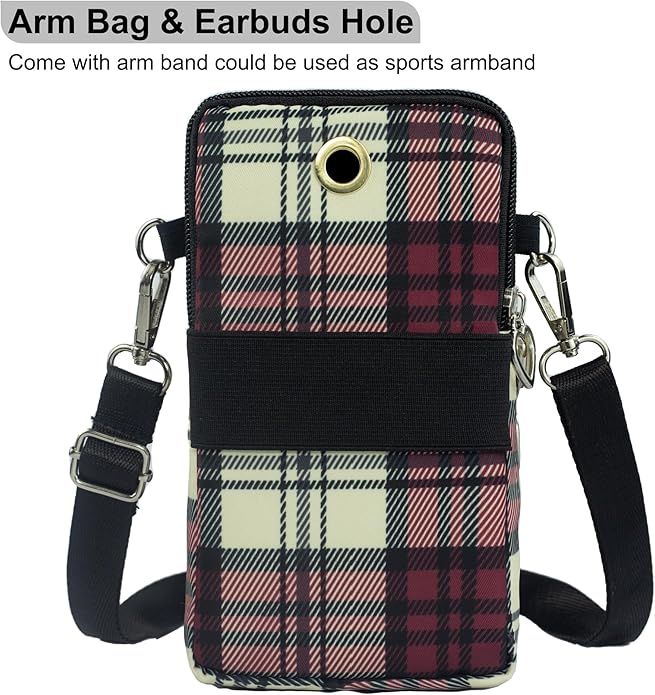 JANKS Small Crossbody Bag for Women - Mini Phone Purses with Crossbody Strap and Wallet - Nylon Arm Bag