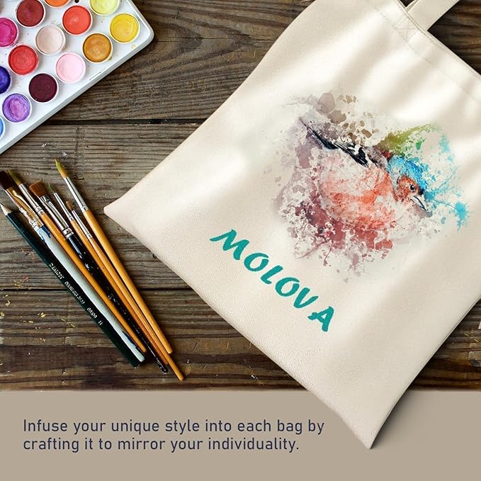 100 Pack Standard 14"x15" Premium Canvas Tote Bags, Load 55lbs, Reusable bag made of 6oz of natural canvas with Handles for Gift-Giving, Work, DIY Projects, Shopping