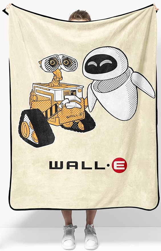 Jay Franco Kids Plush Throw Blanket â Soft & Cozy Fleece Throw for Bedroom & Couch Décor, Official Licensed Product, Beige - Wall-E, 40x50 - Travel Blanket