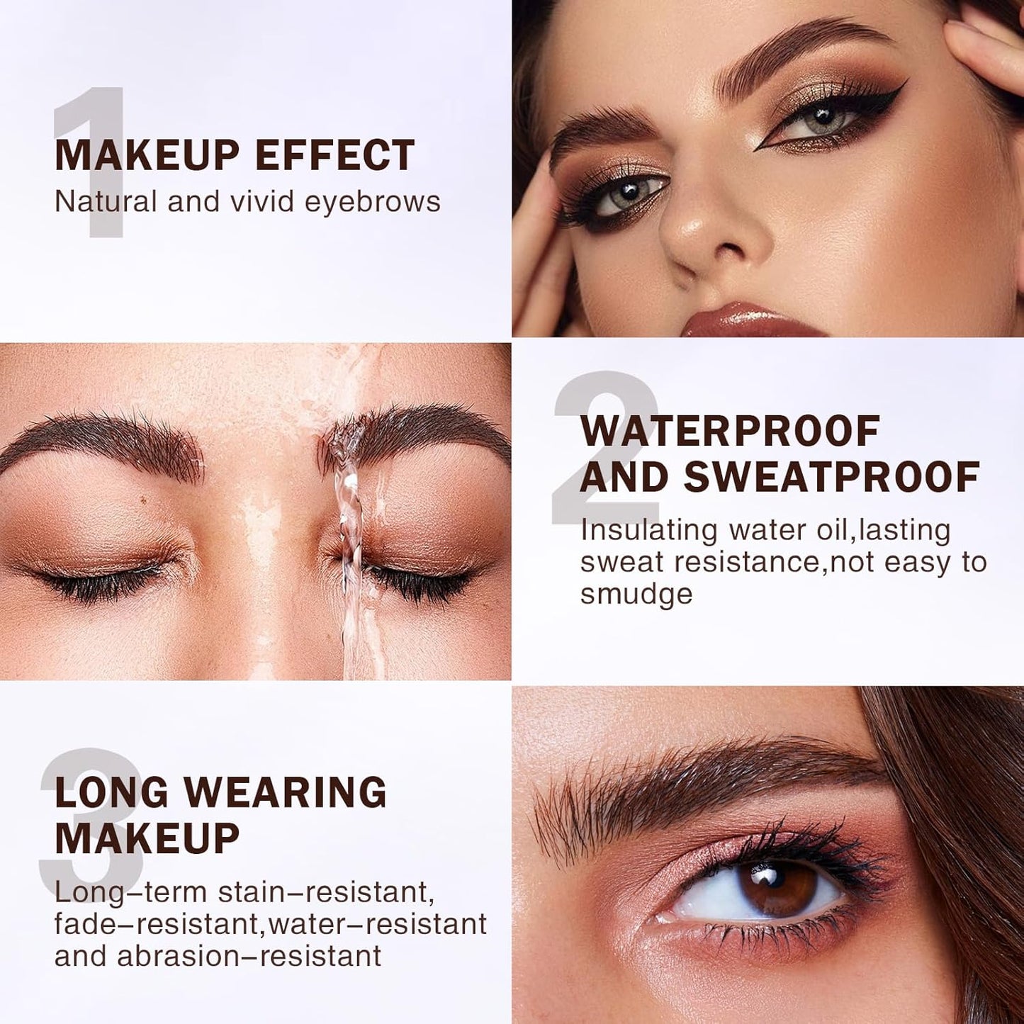 2025 New Tattoo Eyebrow Gel Easy Peel Off for Women, Upgrade Eyebrow Tattoo Peel Off, Transfer-proof Eyebrow Gels Waterproof for All Skin Types (Light Brown)