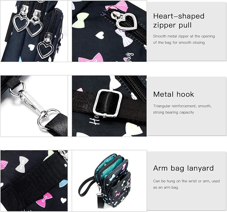 BIAOTIE Lightweight Small Crossbody bags Cell Phone Purses Travel Pouch Shoulder Bag for Women