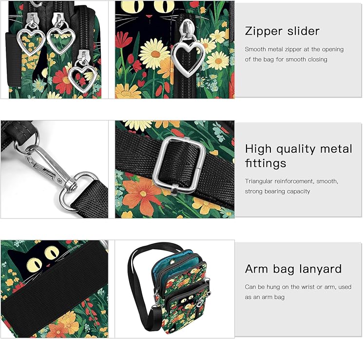 BIAOTIE Lightweight Small Crossbody bags Cell Phone Purses Travel Pouch Shoulder Bag for Women