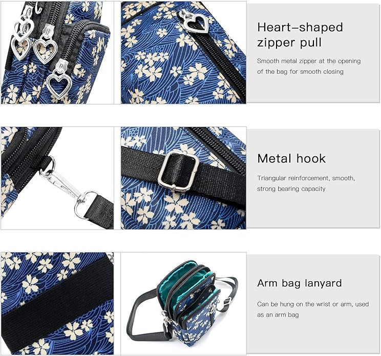 BIAOTIE Lightweight Small Crossbody bags Cell Phone Purses Travel Pouch Shoulder Bag for Women