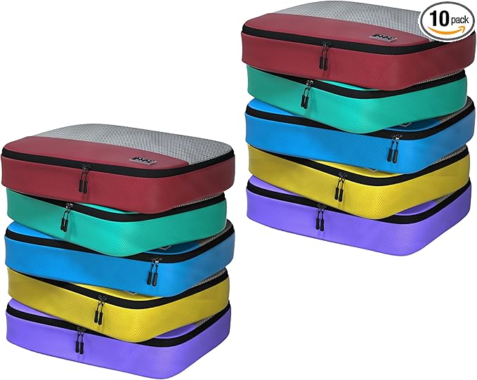 10pc Large Packing Cubes for Travel - Lightweight Luggage Organizer Bags for Suitcases