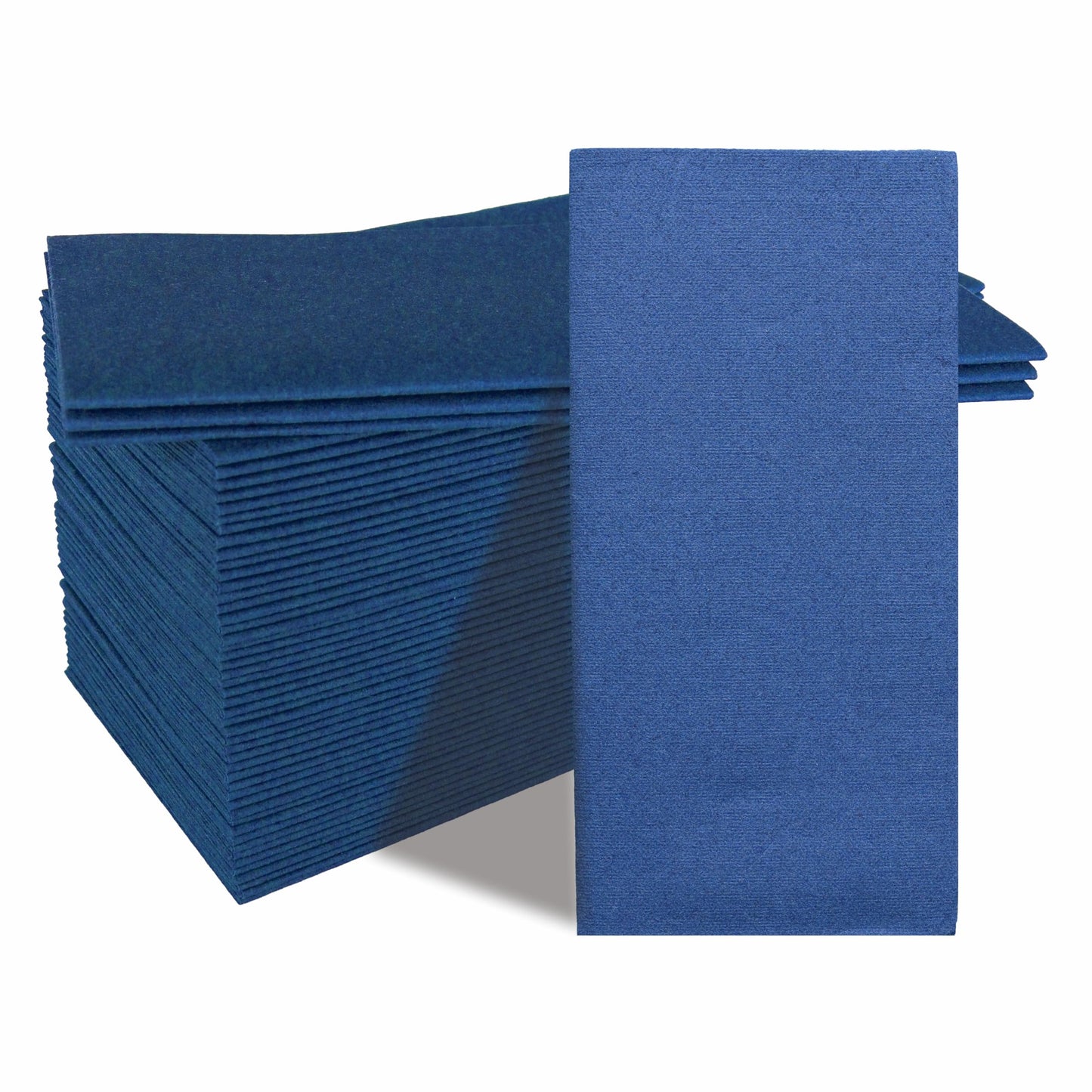 GUOYUANGLO Disposable Linen Feel Dinner Napkins Blue Cloth-Like Paper Napkins Disposable Guest Napkins for Dinne,Parties, Weddings or Events,16âx16â-50 Pack