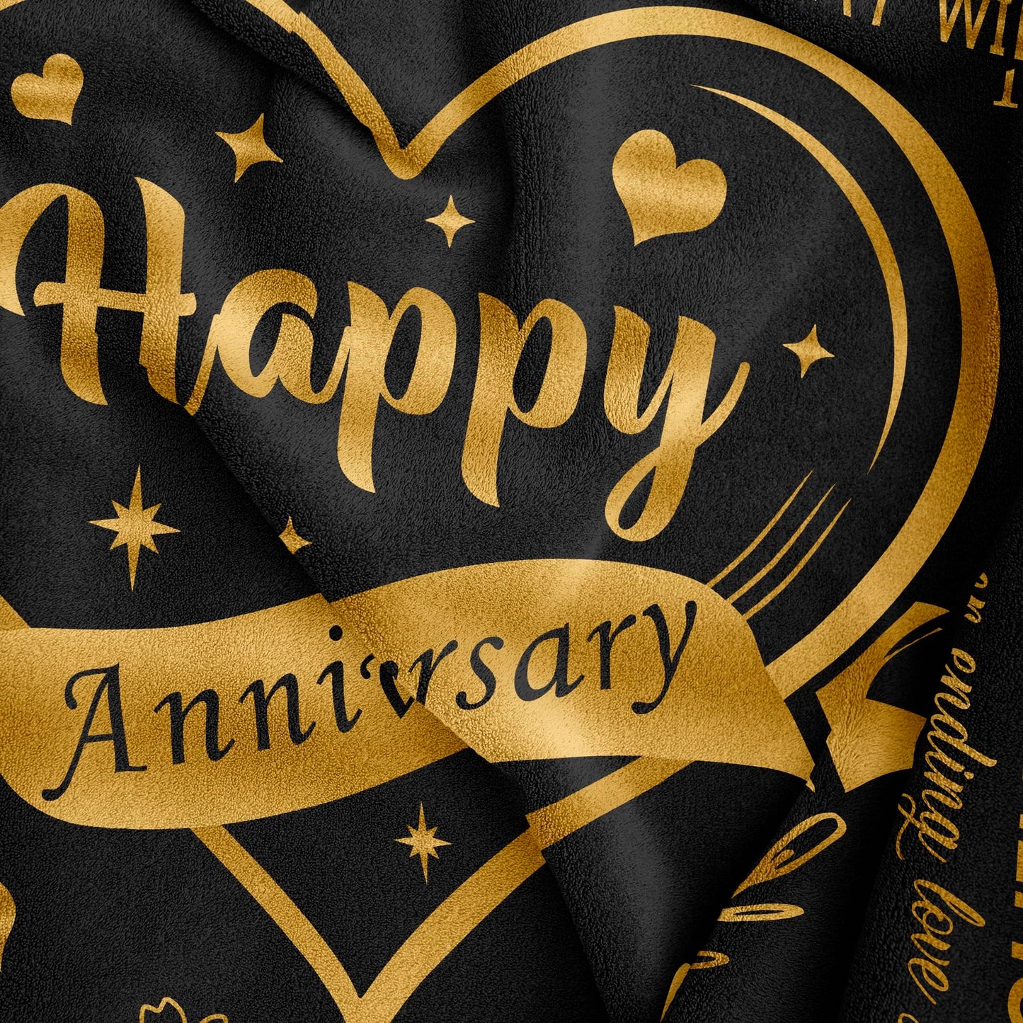Amonee-YL Happy Anniversary Blanket 50"X60", Annual Romantic Gifts for Him/Her, Gift for Wife/Husband/Boyfriend/Girlfriend Anniversary, Anniversar Wedding Gifts for Women/Men