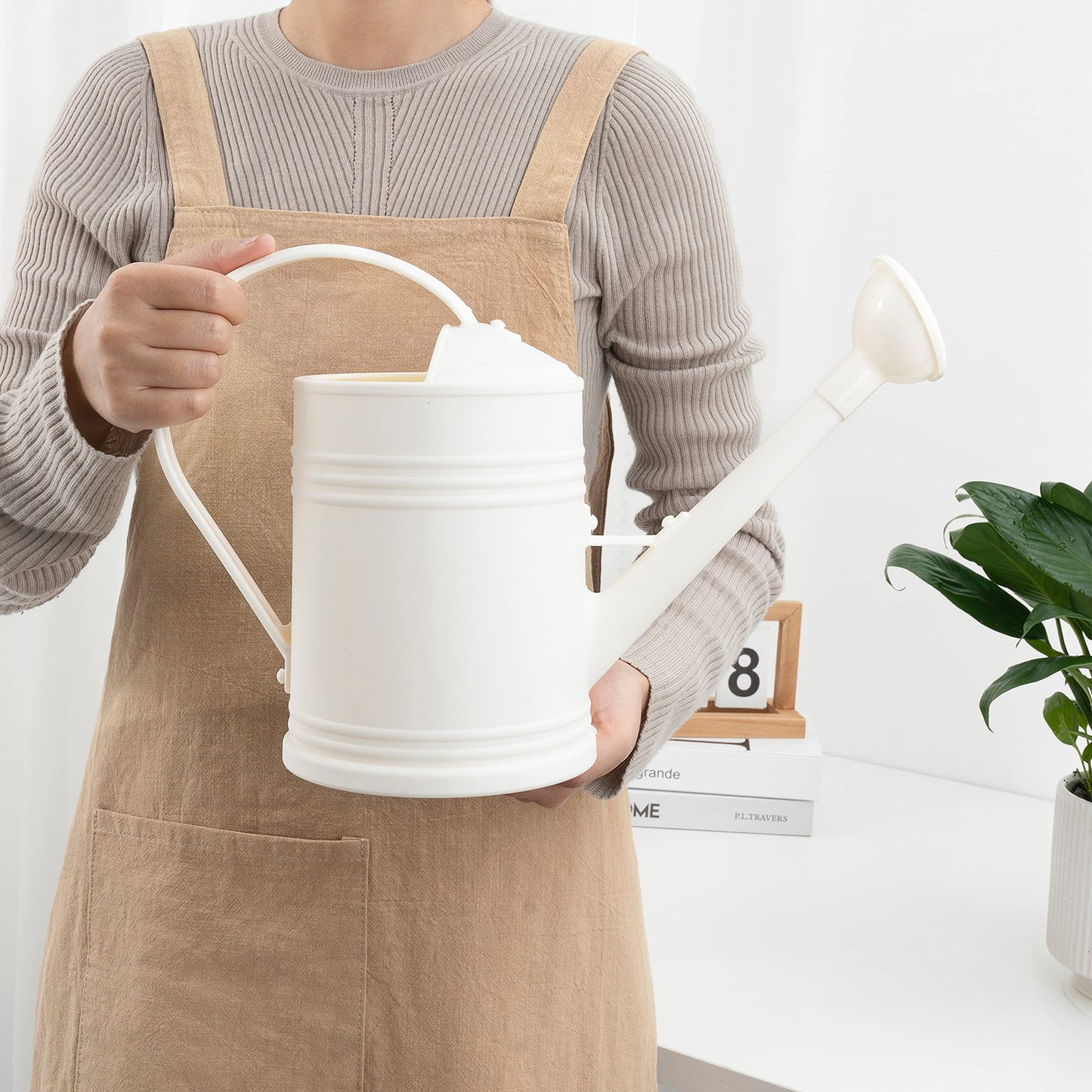Plastic Indoor Watering Can with Sprinkler Head - 68 oz, 1/2 Gallon