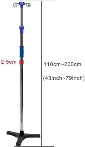 IV Pole IV Drip Stand IV Stand Portable IV Pole Stainless Steel Adjustable Height Infusion Stand for Hospitals and Clinics (Color : C)