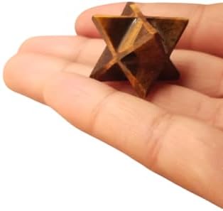 Tigers Eye Single Merkaba Star Crystal Healing Reiki Feng Shui Men Women Gift Meditation Gemstone Protective
