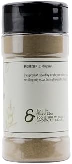 Olive & Vine Ground Marjoram, Earthy & Sweet, Seasoning for Soups, Stews, and Roasts, With Rich Tradition, Authentic Taste, For Global Recipes (1.52 Ounce)