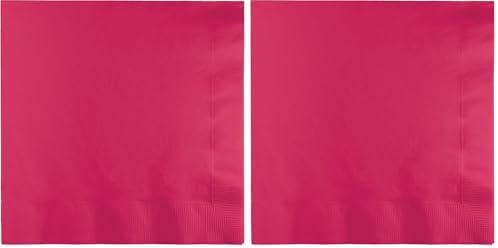 Creative Converting DINNER NAPKINS 3PLY 1/4FLD, 25 Count, Hot Magenta (Pack of 2)