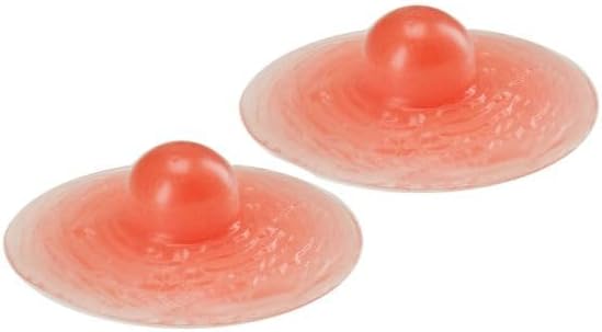 Janet's Girls Adhesive Silicone Attachable Nipples, Reusable, Washable for Breast Forms, Crossdressers, Drag Queen (X-Large Nipple (Pair)) Pink