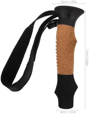VOSAREA Trekking Pole Handle Grip Replacement with Cork Hand Grip and Wrist Strap Hiking Poles Handle Adapter for Walking Sticks Climbing Rod