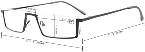 Eyekepper Spring Hinges Computer Readers Half-Rim Computer Reading Glasses(Yellow Tinted Lens)+3.5