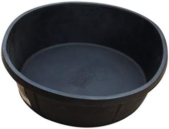QINGDAO HUATIAN HAND TRUCK MR8QR/PAN-BLK Mr 8 Quart Rubber Feed Pan, 1 Count