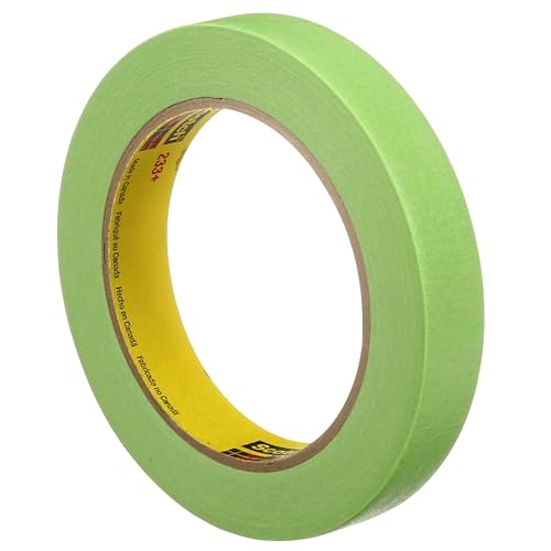 Scotch Brand Performance Masking Tape 233+, 46334, Flexible, Moisture Resistant, Green Color, 18 mm x 55 mm, Automotive Masking Tape