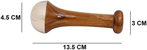 Kansa Wand Face and Foot Massager - Ayurvedic Benefits of Bronze - Restoring Luster Through Detoxification (Small)