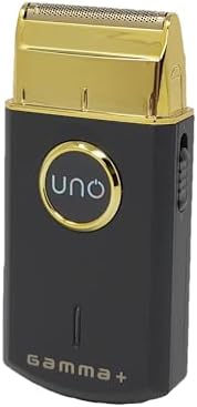 GAMMA+ Uno Mini-Sized Travel Cordless Mens Single Foil Shaver, Micro-USB Rechargeable for Shorter Facial Stubble, Black