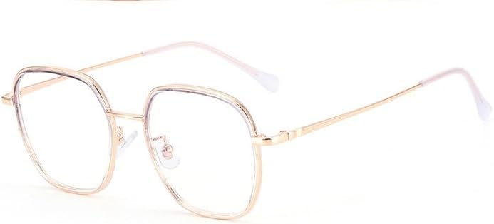Anti Eye Strain Oversized Computer Readers Blue Light Blocking Reading Glasses Flat Light Mirror Presbyopic Glasses (Color : Purple, Size : +100)