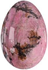 Undrilled Yoni Eggs Natural Real Jade Massage Egg for Women Kegel Exercise Feminine Massage Balls,Rhodonite,S-3x2cm