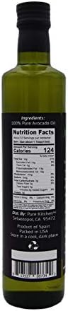 Pure Kitchen 100% Pure Avocado Oil, Non-GMO, High Smoke Point 500ml