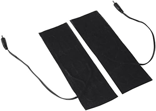Oumefar 1 Pair USB Carbon Fiber Heating Pad Mat 5V USB Electric Heating Film Heater Pads for Warming Feet, Black USB Powered Heater 19.6 x 6cm/7.72 x 2.36inch