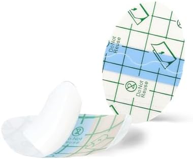 200pcs Transparent Stretch Adhesive Bandage Waterproof Bandage, Ellipse Transparent Film Dressing Tapes for Swimming Shower (1.7 * 2.6 Inch)