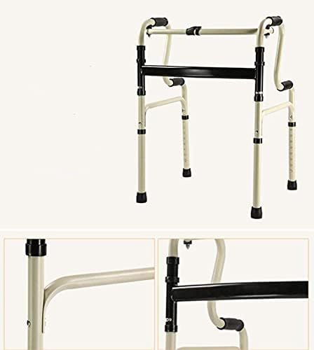 Rollator Walker Walking Frame Folding Portable Aluminum Alloy Belt Wheel Without Wheel Dual-use/Multi-Function Walking Aid/Small Gift