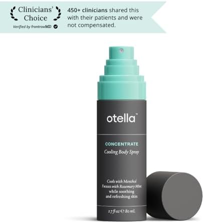 Otella Cooling Body Spray with Menthol and Rosemary Mint, 2.7 oz. | Immediate Heat Relief Lasting 30 Minutes | Anytime Body Cooling | TSA Approved | Gluten Free | Vegan | Paraben Free