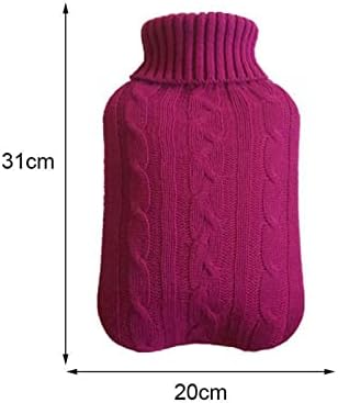 hot Water Bottle Hot Water Bottle Knitted Cover Hot Water Packs Case Cold-Proof Warm Hot Water Bottle Pouch Knitted Cover Removable hot Water Bag (Color : C) (B)