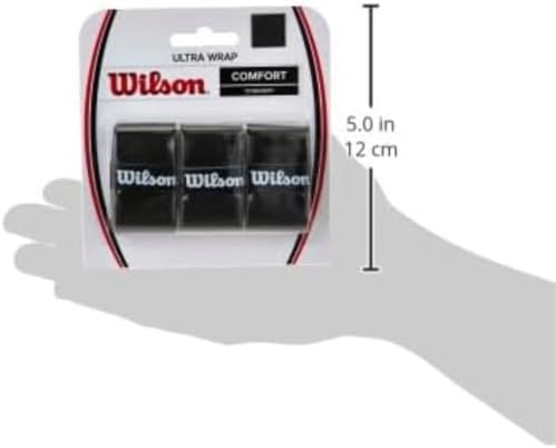 WILSON Sporting Goods Ultra Wrap Tennis Overgrip (3-Pack), Black (WRZ403000)