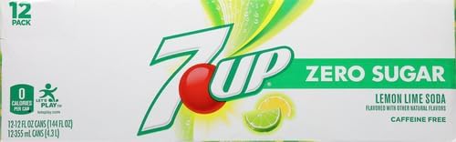 Zero Sugar 7-Up Soda, 12 Oz (Pack of 24)