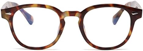 Retro Round Blue Light Blocking Glasses for Men Women, Vintage Frame Non-prescription Computer Reading Eyeglasses