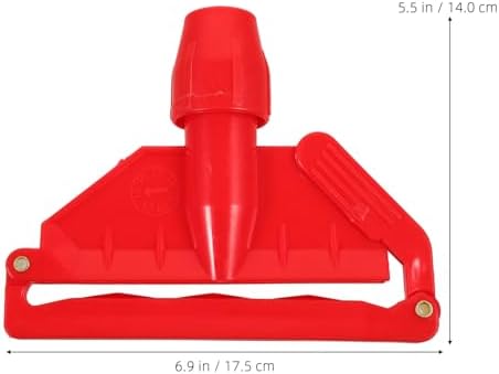 Ipetboom Mop Head Clamp Holder - Mop Head Handle Clamp, Detachable Making Part,Replacement Making Part for Holder Accessories (Red)