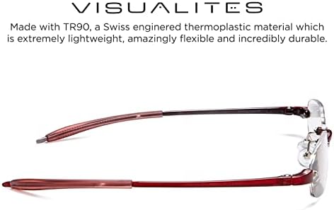 Visualites Lightweight Oval Rimless Reading Glasses for Men and Women - Model - VIS 5