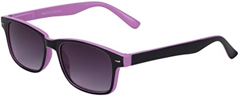 "The Summerville" Sun Reader - Retro Rectangle, Full Frame Reading Sunglasses for Men and Women - Hard Carrying Case Included