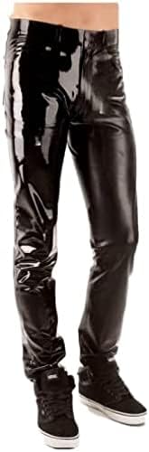 Men's Latex Jeans with Trouser Pockets Loose Latex Jeans,Customize,Medium