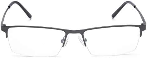 Half Frame Photochromism Gray Reading Glasses +1.75 Titanium Alloy Transition Readers Eyeglasses