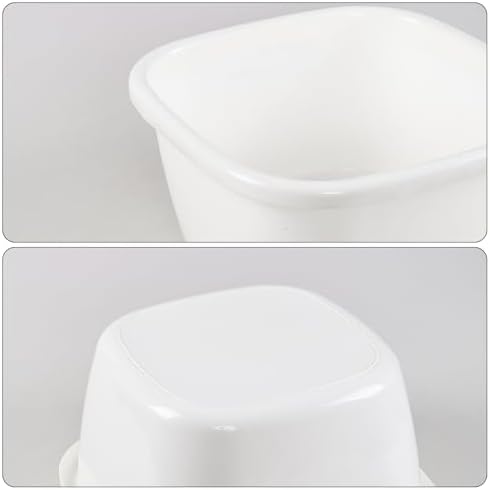 18 Quart Wash Basins, Large Plastic Square Dish Pan/Tub, 2 Packs, White