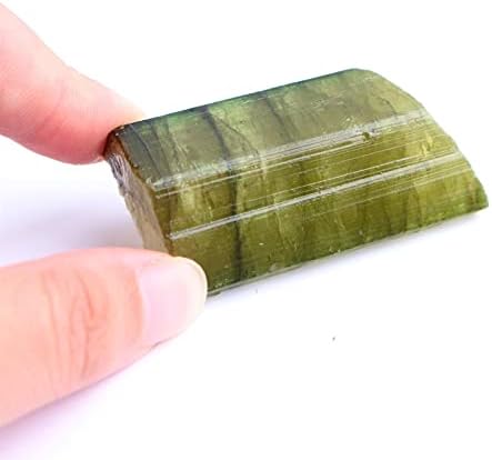1PC Natural Rare Green Tourmaline Quarzt Rough Stone Raw Gemstone Irregular Crystals Collection for Crystals and Stones(5 15g)