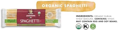PASTA ZARA - Spaghetti - Organic - 100% Italian Pasta, Made with Durum Wheat Semolina Flour, Non GMO (1 LB. BAG) - Consistently al Dente.