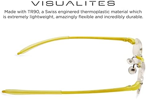 Visualites Lightweight Oval Rimless Reading Glasses for Men and Women - Model - VIS 5